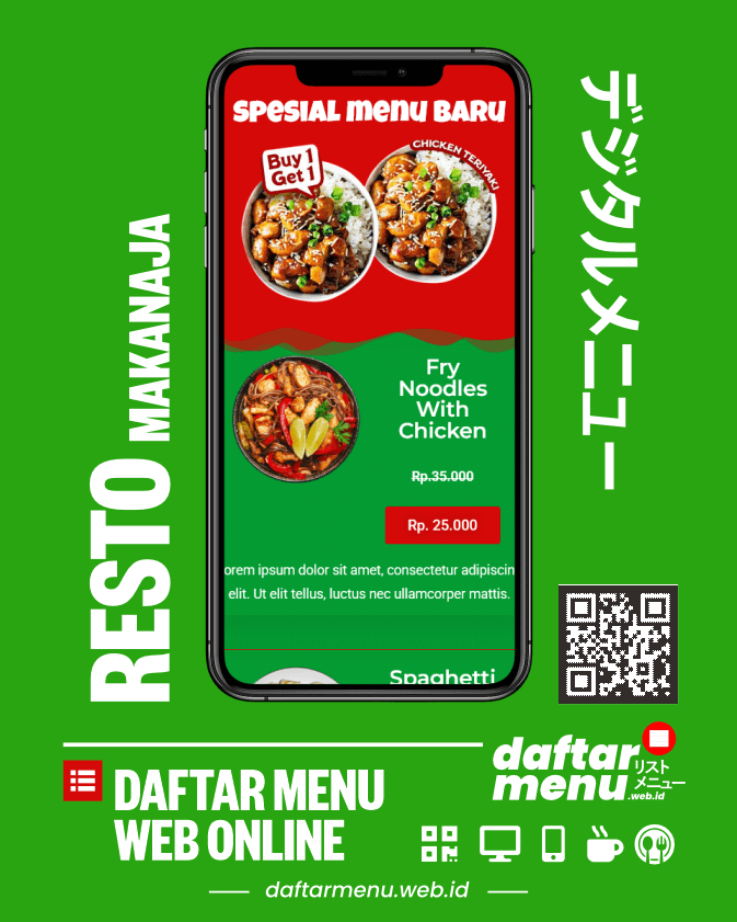 Buat Website Menu Digital untuk Restoran & Fine Dining