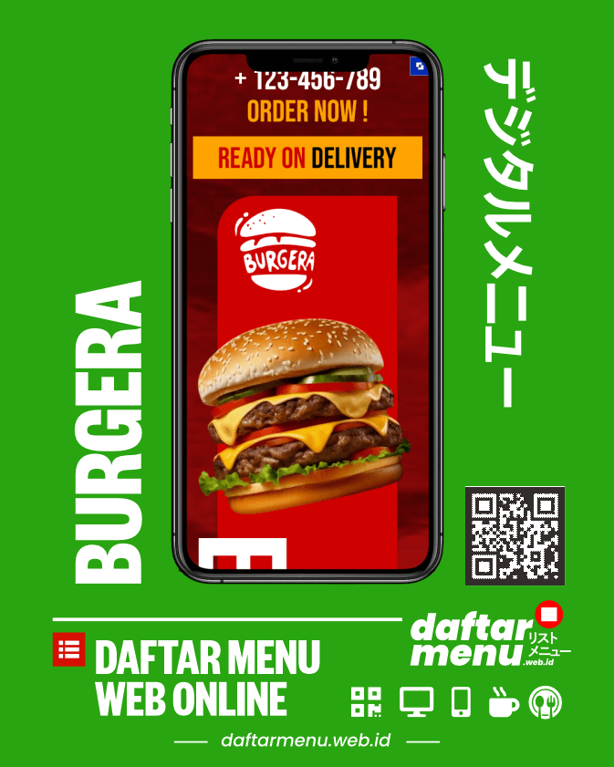 Jasa Pembuatan Website Daftar Menu Burger Modern