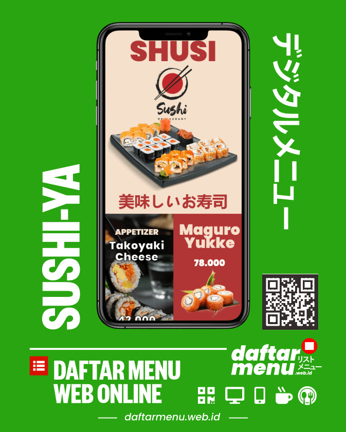 QR Menu Online Resto Sushi Sushi-Ya